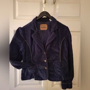 vintage Levi Strauss Women's Navy Velvet Blazer